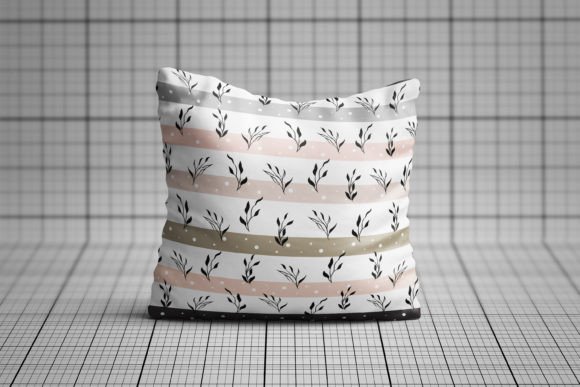 Download Simple Leaf Seamless Pattern with Strips - Simple Collection